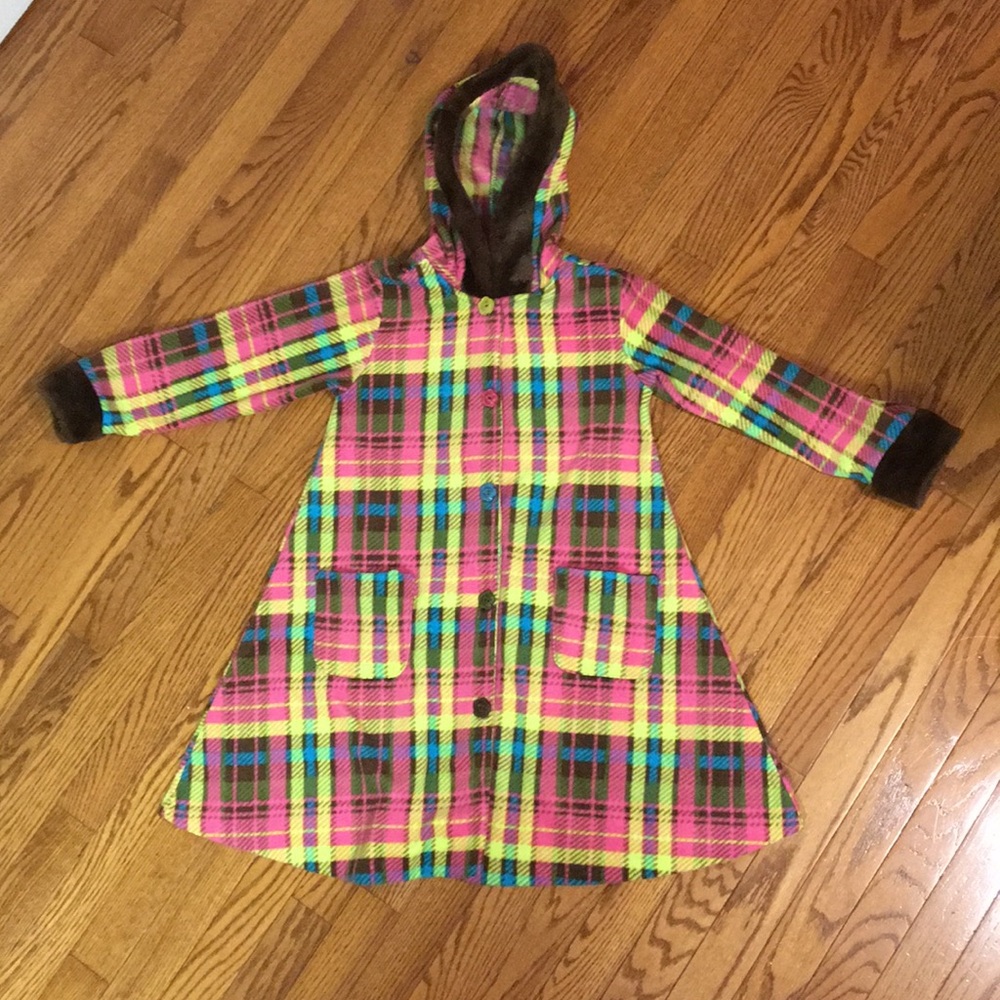 Bonnie Jean lightweight plaid jacket size 7